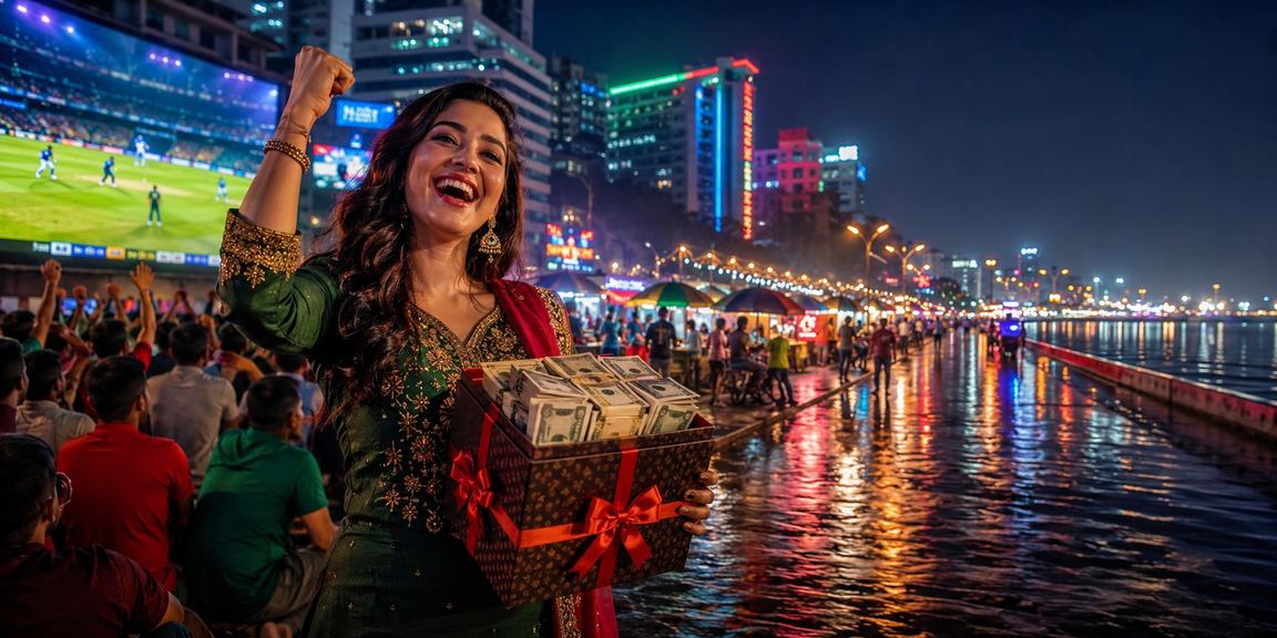 চট্টগ্রামের সমুদ্র সৈকতে বসে মোবাইলে ক্রিকেট বেটিং করছেন একজন ব্যবহারকারী